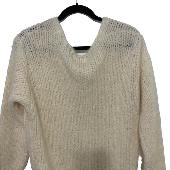 nwt Elan Oversize Minimal White Cream Classic Sweater Med No Material Size Tag - Picture 6 of 8